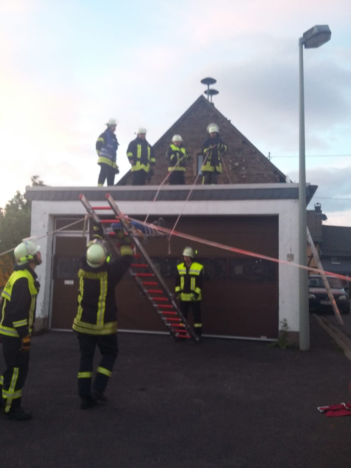 Übung der Feuerwehr Ramersbach